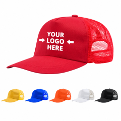 Polyester Trucker Cap - Mesh Breathable Snapback Hat
