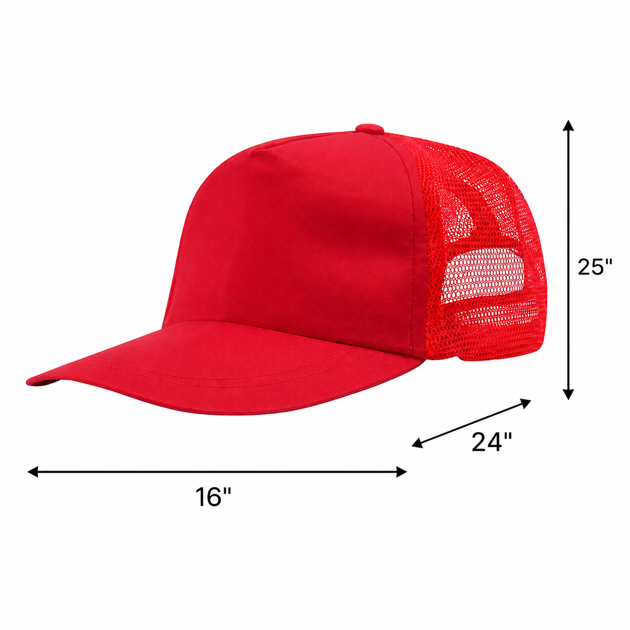 Polyester Trucker Cap - Mesh Breathable Snapback Hat