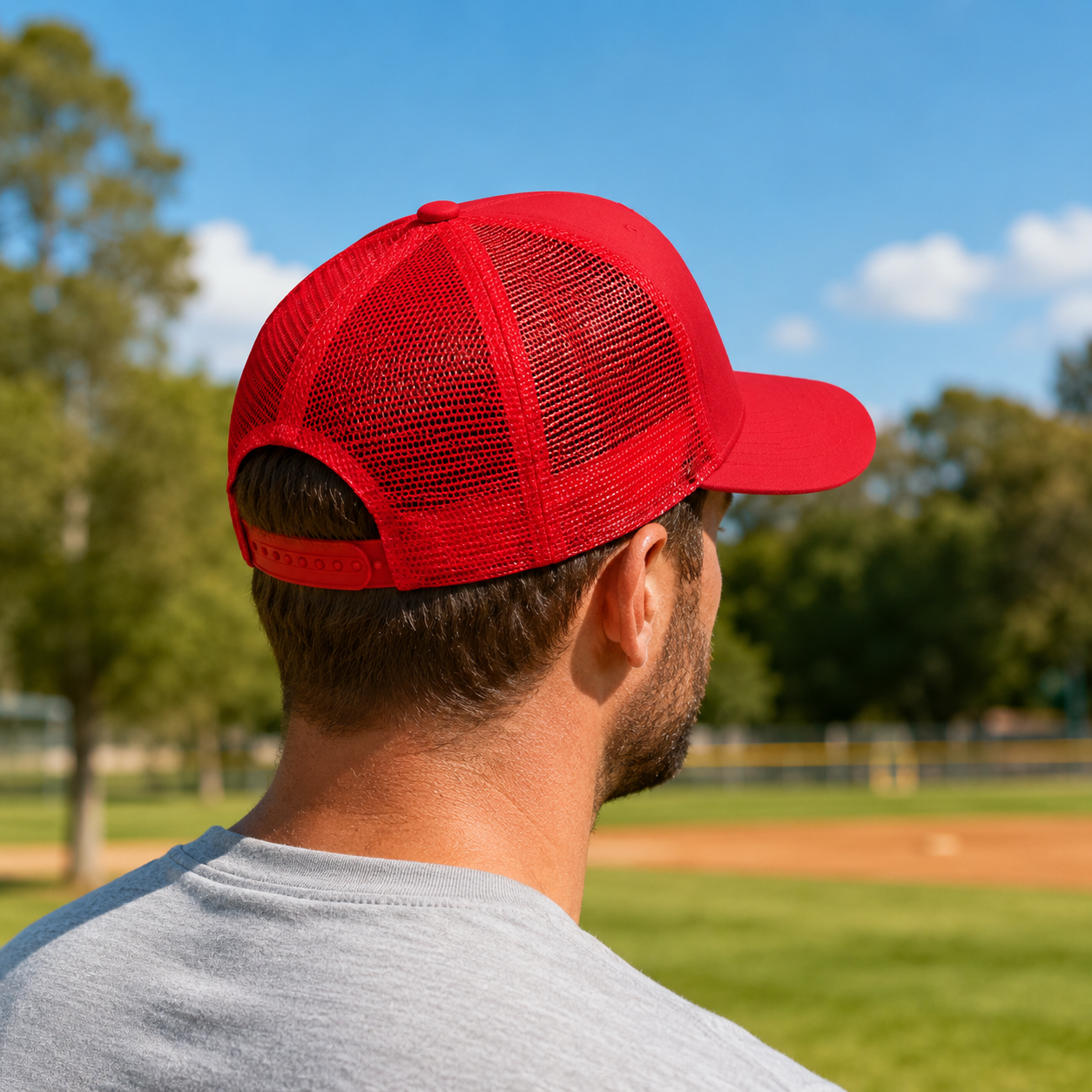 Polyester Trucker Cap - Mesh Breathable Snapback Hat