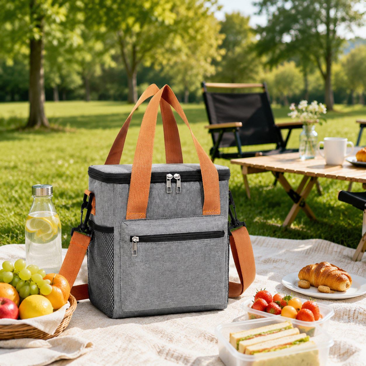 Portable Crossbody Insulated Lunch Cooler Bag