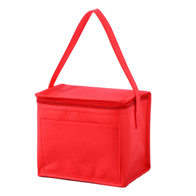 Portable Insulated Cooler Lunch Bag With Front Pocket