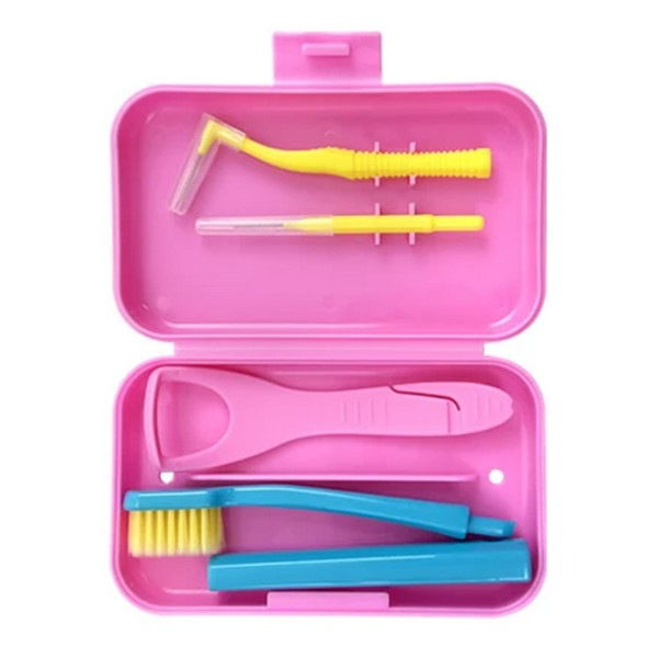 Portable Orthodontic Cleaning Travel Kit With Storage Case