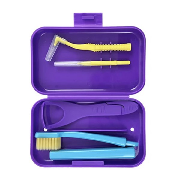 Portable Orthodontic Cleaning Travel Kit With Storage Case