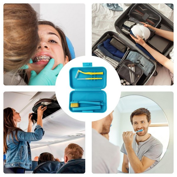 Portable Orthodontic Cleaning Travel Kit With Storage Case