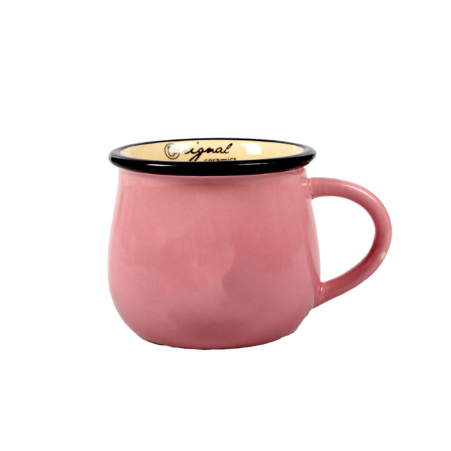 Pot Belly Ceramic Breakfast Mug - Ceramic Coffee Tea Cup