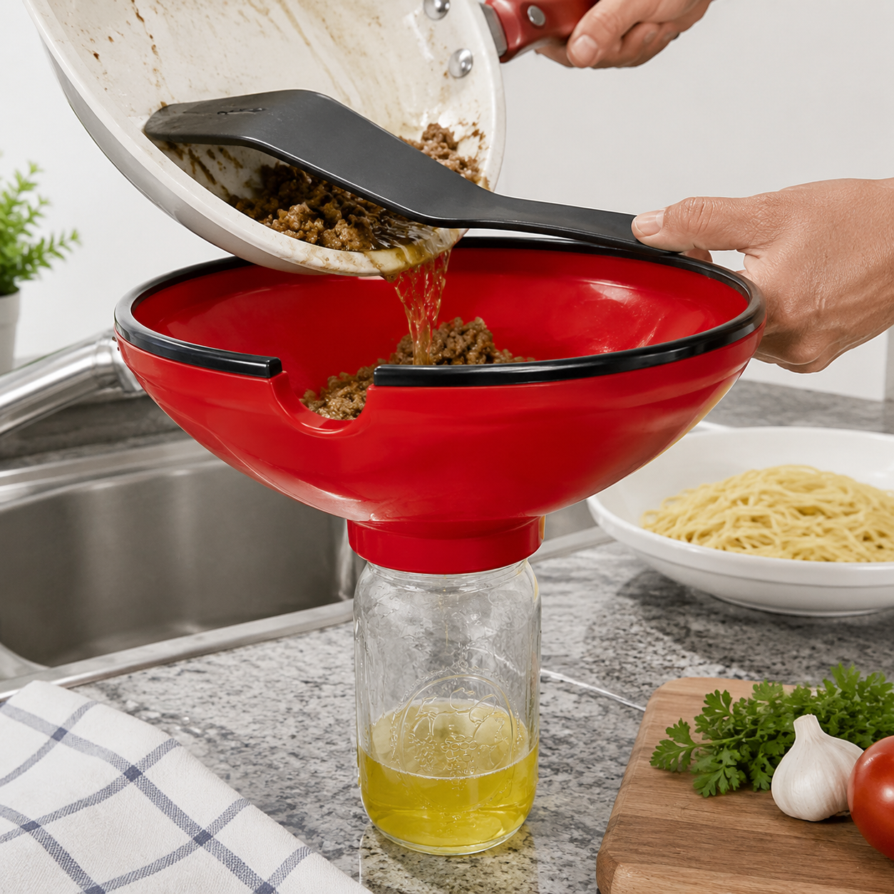 Premium ABS Silicone Grease Drainage Strainer Bowl