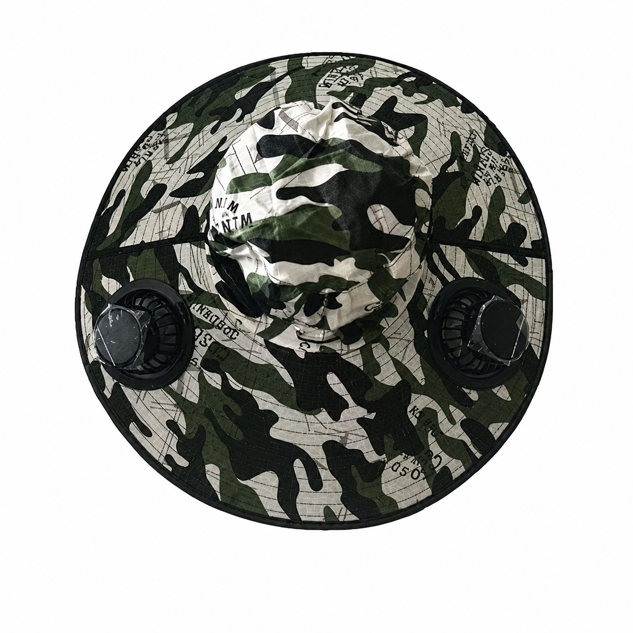 Rechargeable Cooling Fan Fisherman Hat - UV Protection Work Sun Hat