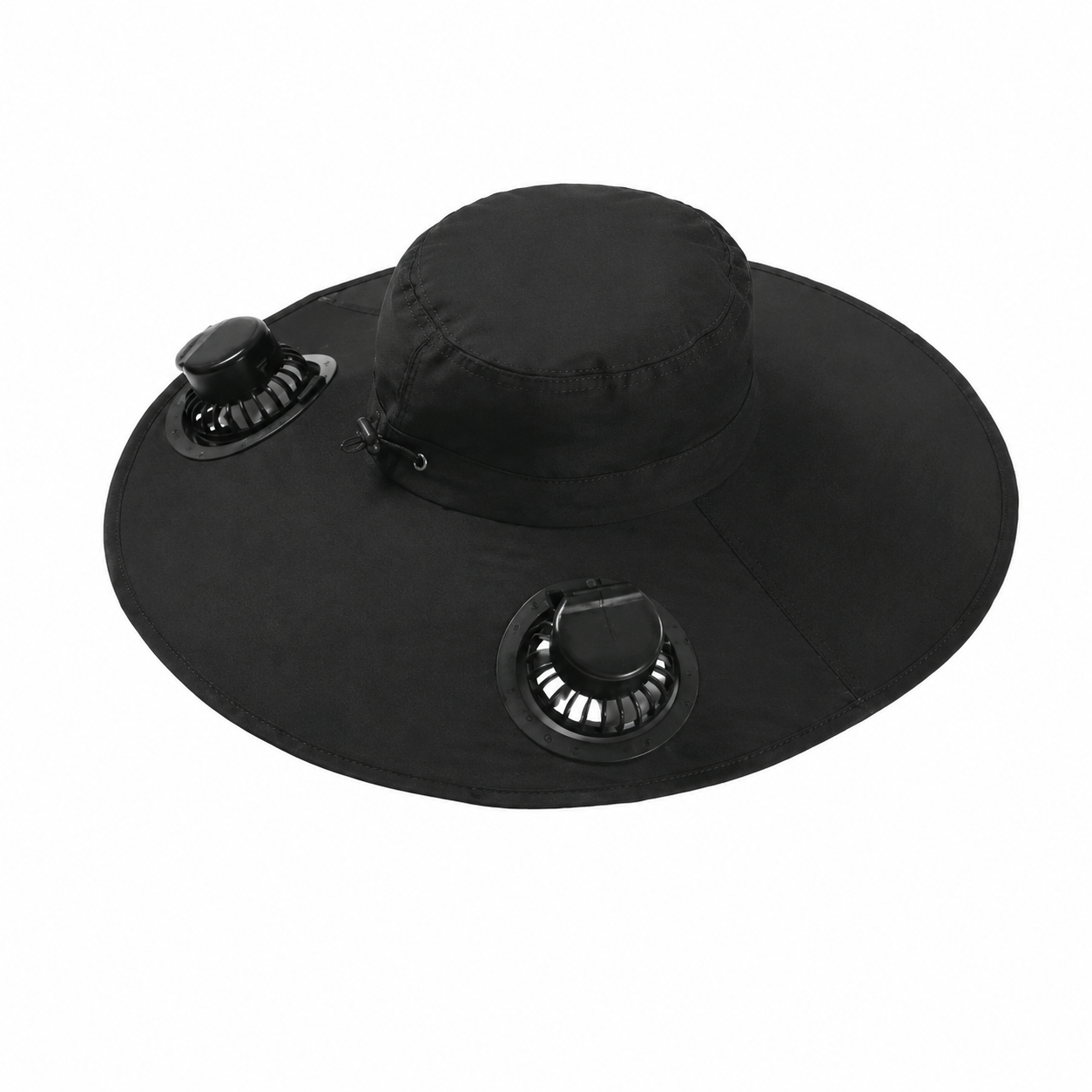 Rechargeable Cooling Fan Fisherman Hat - UV Protection Work Sun Hat