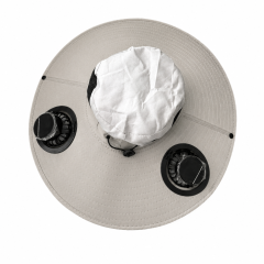 Rechargeable Cooling Fan Fisherman Hat - UV Protection Work Sun Hat