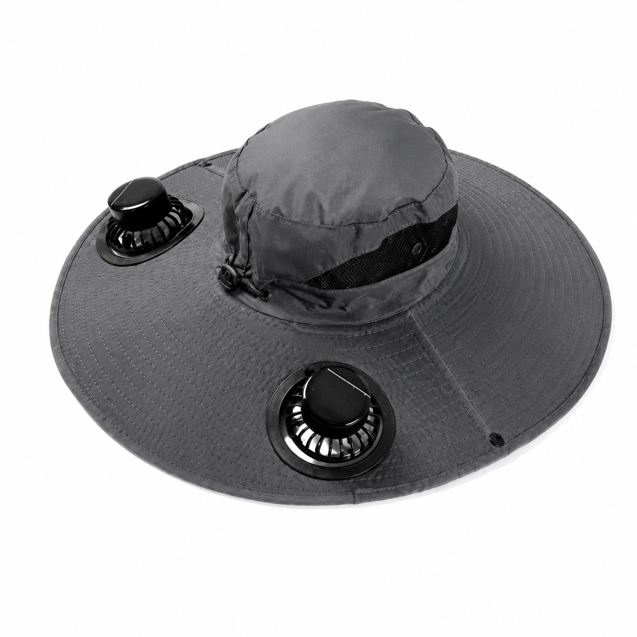 Rechargeable Cooling Fan Fisherman Hat - UV Protection Work Sun Hat