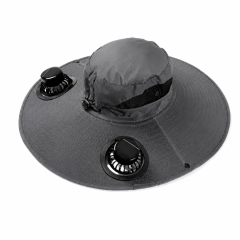 Rechargeable Cooling Fan Fisherman Hat - UV Protection Work Sun Hat