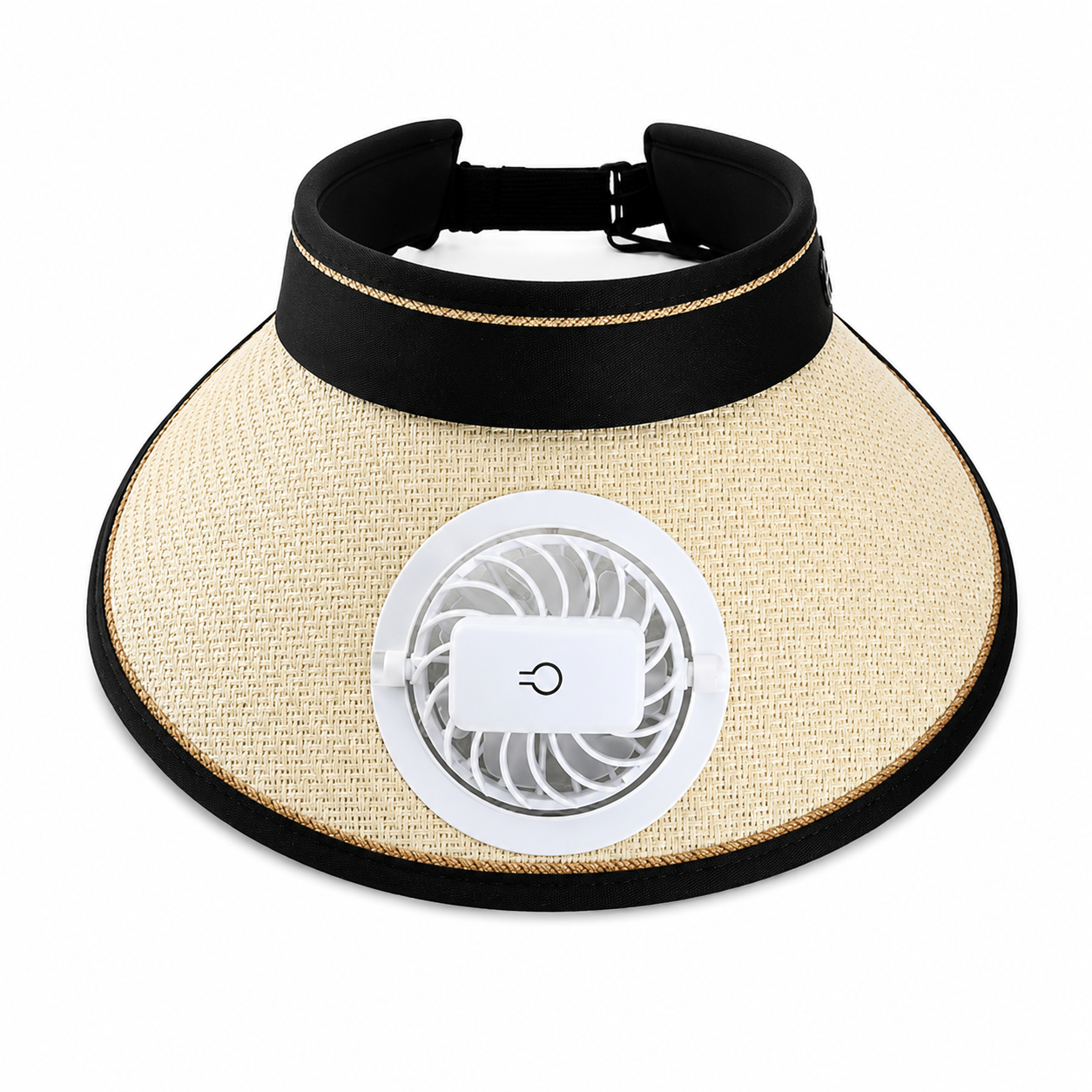 Rechargeable Fan Straw Sun Visor Hat