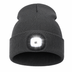 Rechargeable LED Knit Beanie Cap