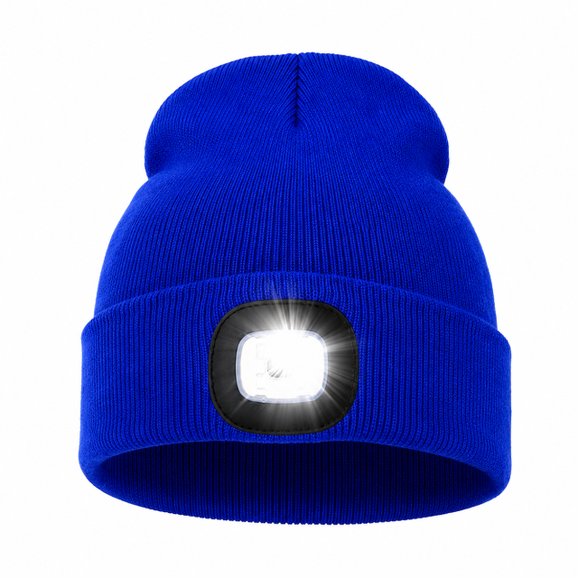 Rechargeable LED Knit Beanie Cap