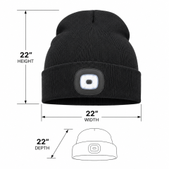 Rechargeable LED Knit Beanie Cap