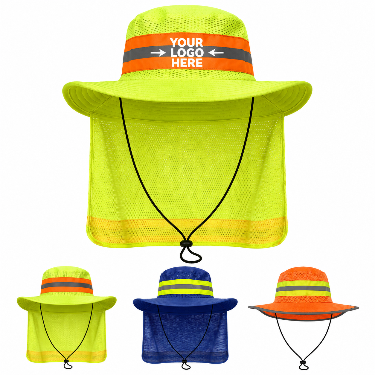 Reflective Strip Sunshade Bucket Hat
