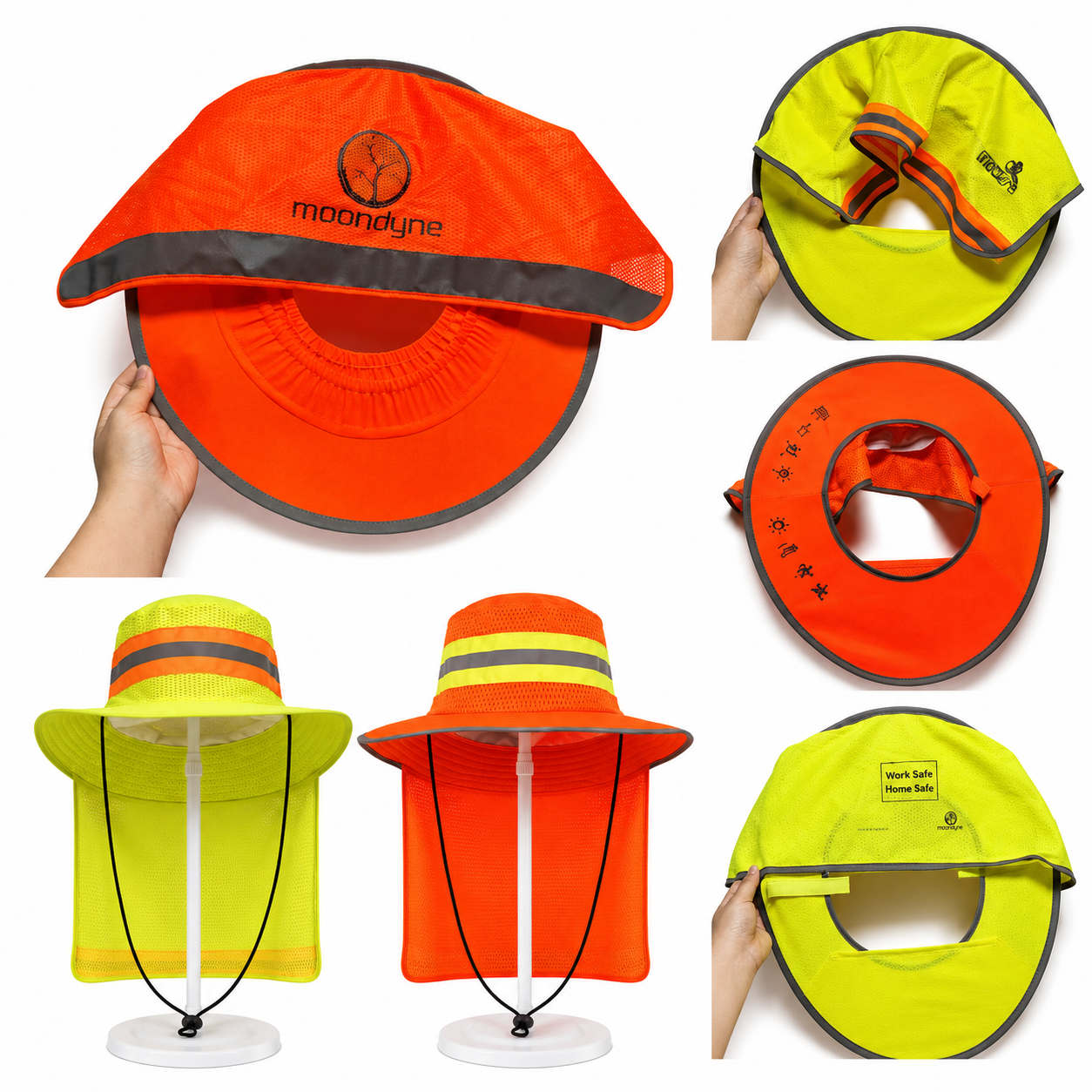 Reflective Strip Sunshade Bucket Hat