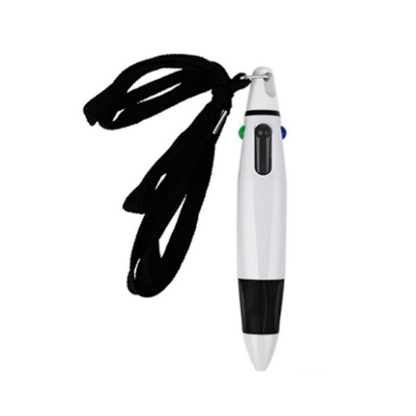 Retractable 4-Color Ballpoint Pen With Lanyard