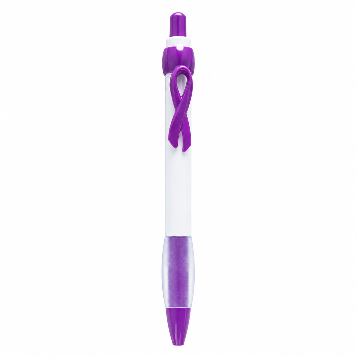 Retractable Awareness Ribbon Clip Ballpoint Pen