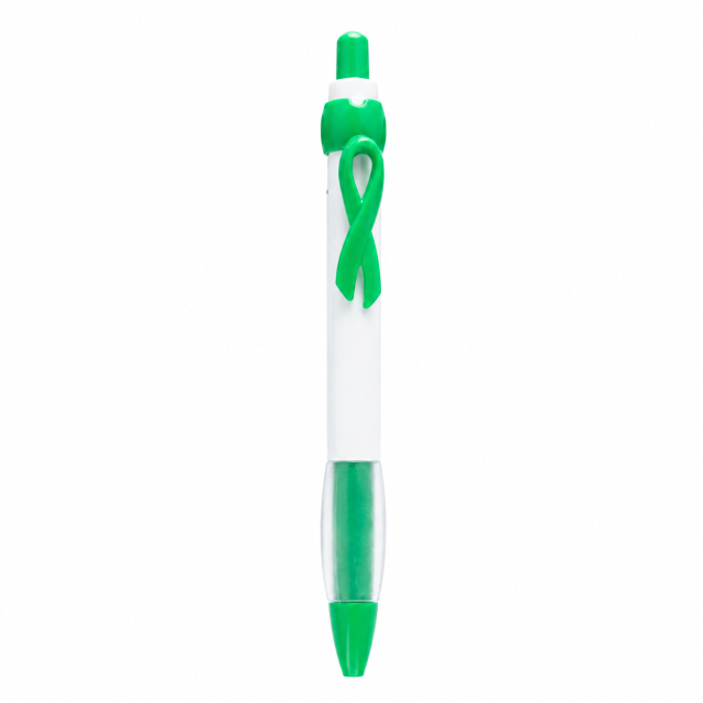 Retractable Awareness Ribbon Clip Ballpoint Pen
