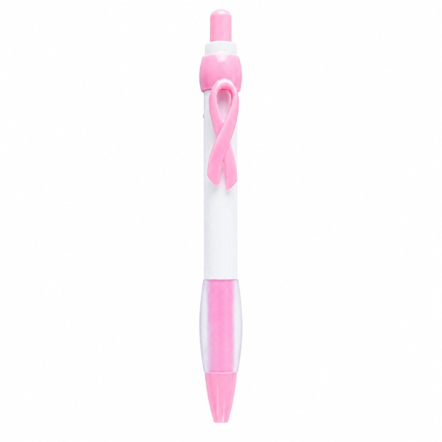 Retractable Awareness Ribbon Clip Ballpoint Pen
