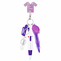 Retractable Nurse Badge Clip Pen Set