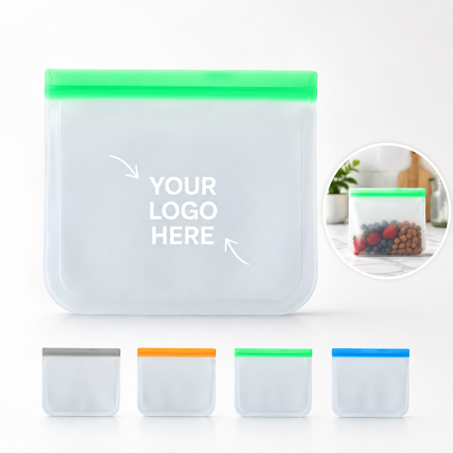 Reusable PEVA Zip Closure Food Storage Bag