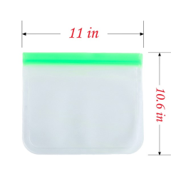 Reusable PEVA Zip Closure Food Storage Bag