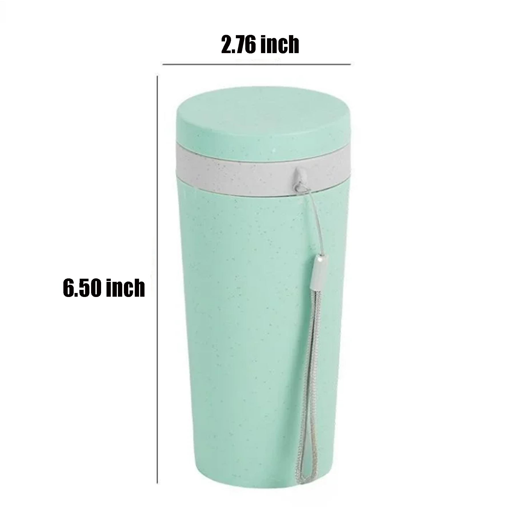Reusable Wheat Straw Double-Layer Insulated Water Cup - Portable Eco Drink Bottle