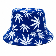 Reversible Maple Leaf Print Foldable Summer Bucket Hat