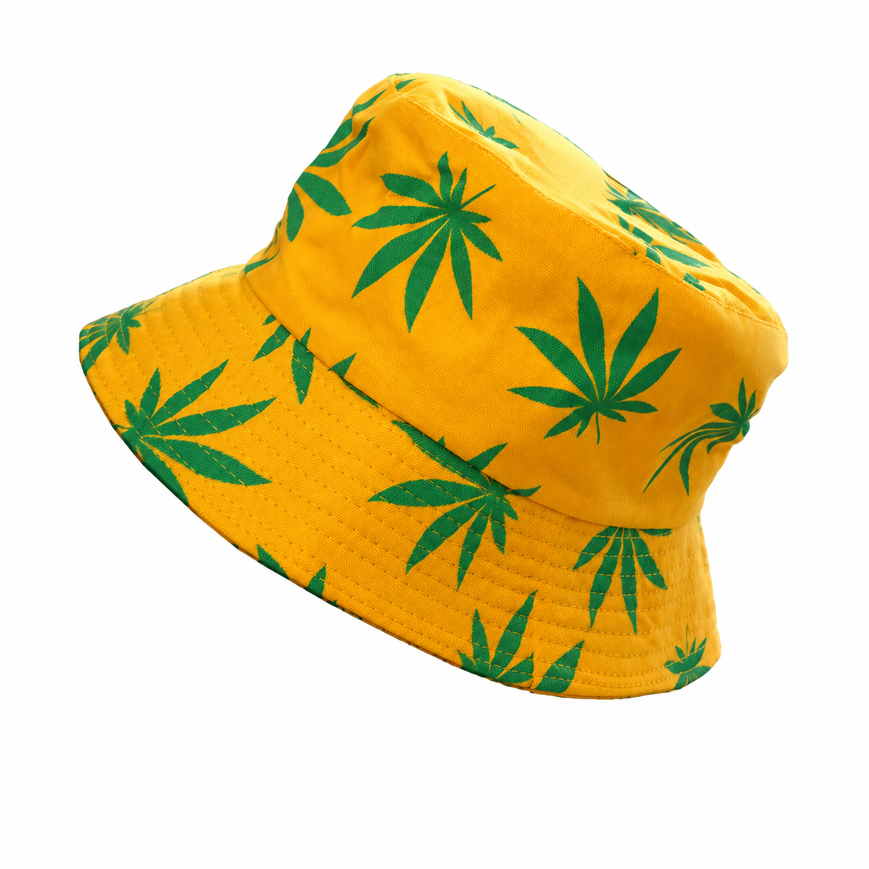 Reversible Maple Leaf Print Foldable Summer Bucket Hat