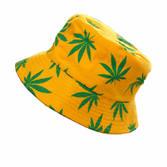 Reversible Maple Leaf Print Foldable Summer Bucket Hat