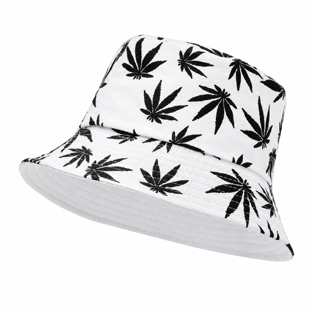 Reversible Maple Leaf Print Foldable Summer Bucket Hat