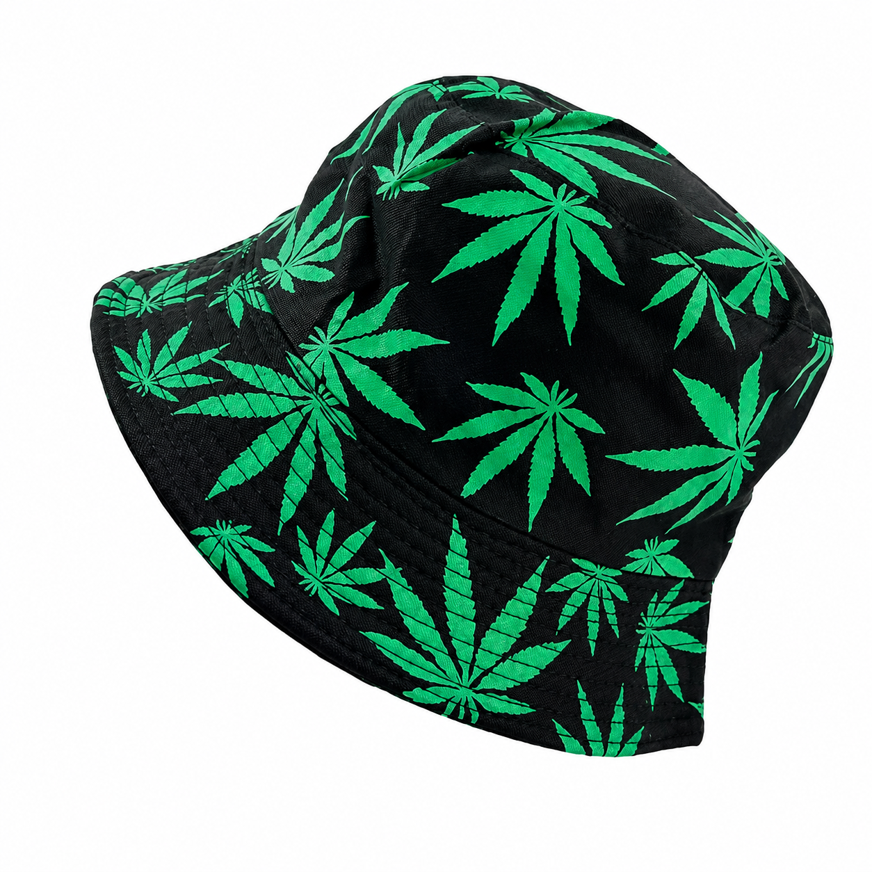 Reversible Maple Leaf Print Foldable Summer Bucket Hat