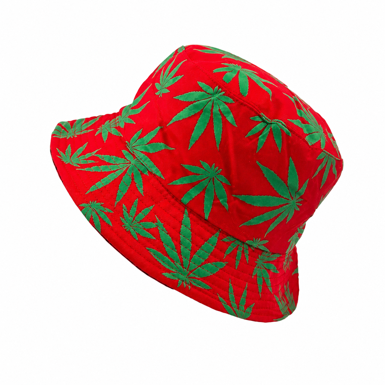 Reversible Maple Leaf Print Foldable Summer Bucket Hat