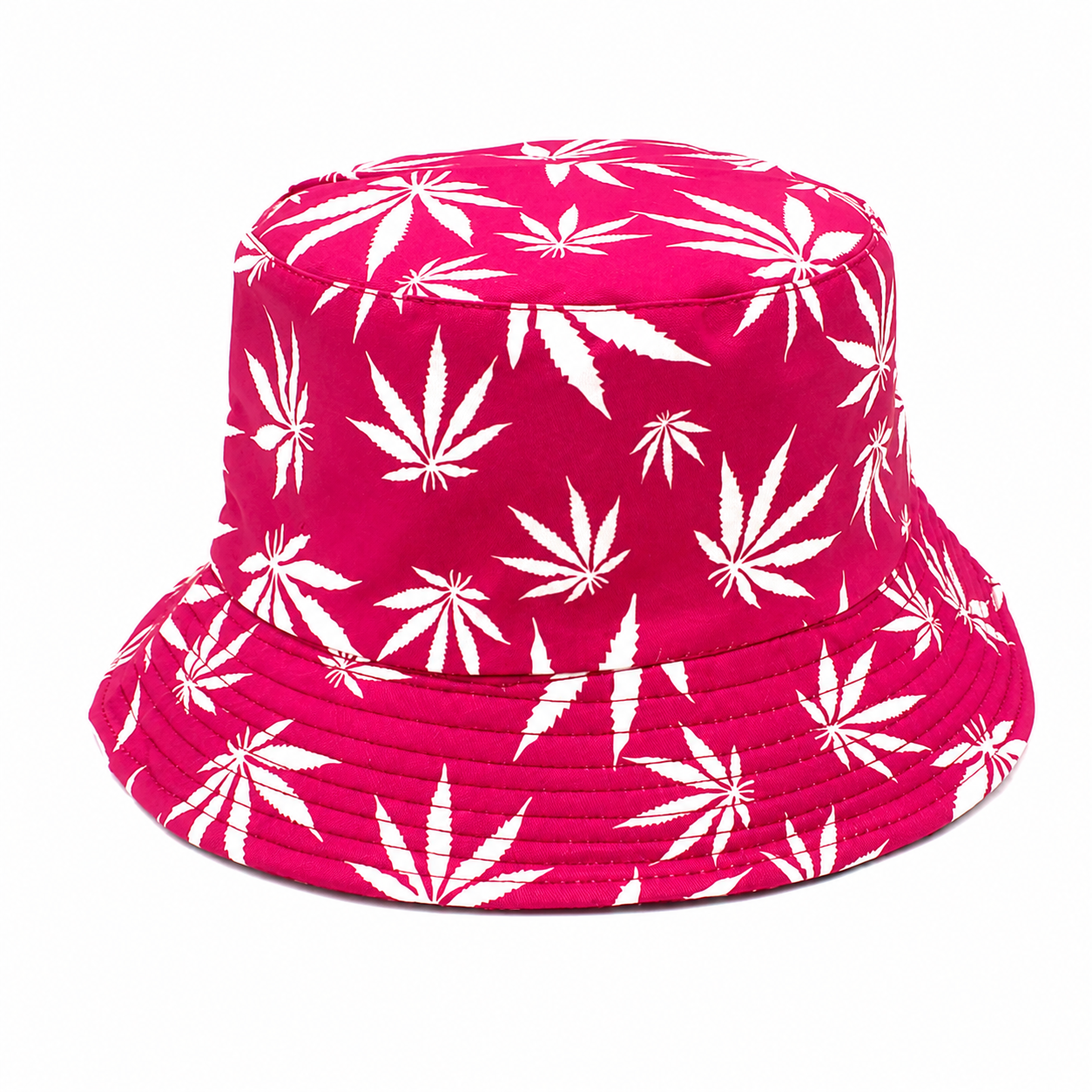 Reversible Maple Leaf Print Foldable Summer Bucket Hat