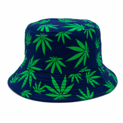Reversible Maple Leaf Print Foldable Summer Bucket Hat