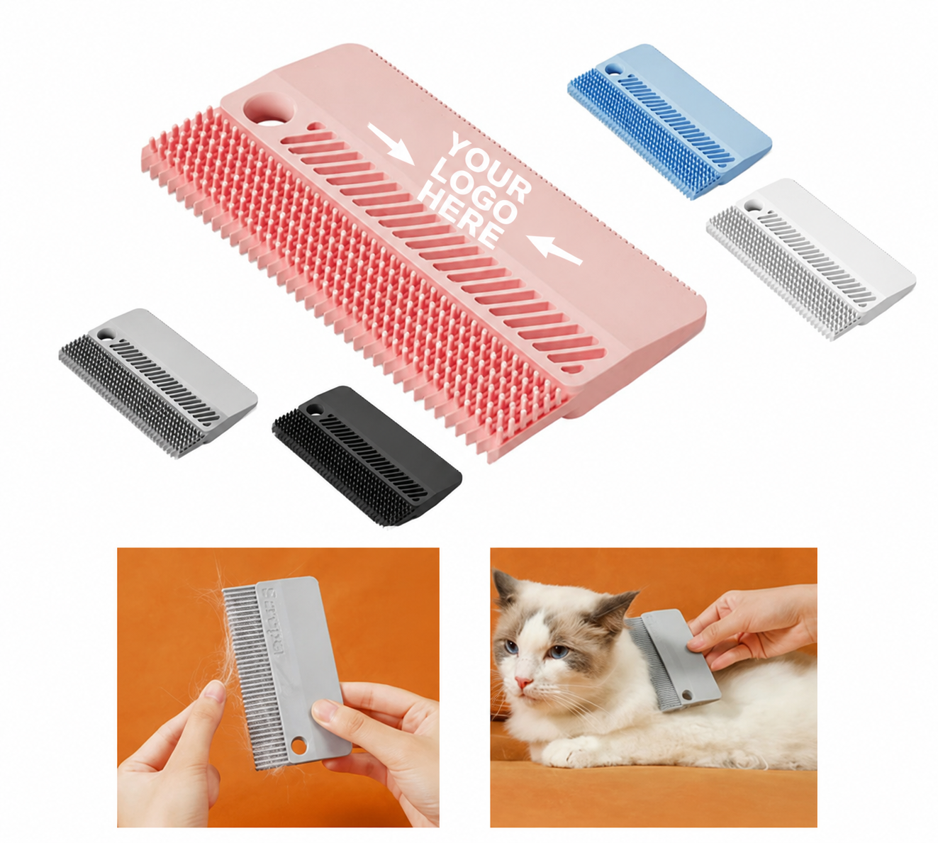 Silicone Pet Hair & Lint Remover Brush