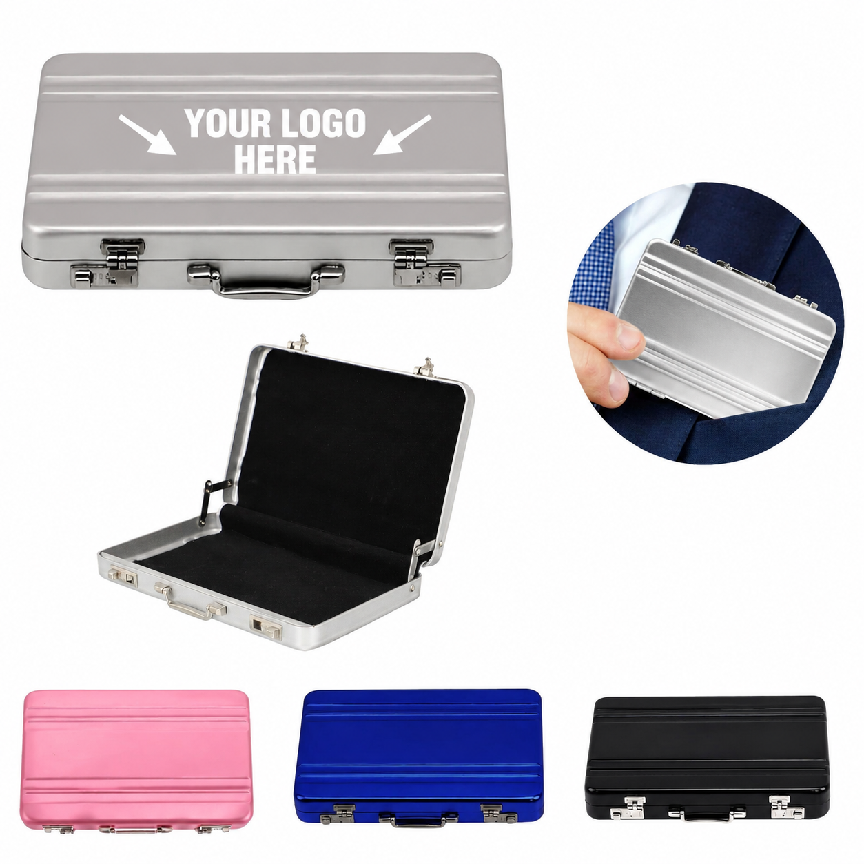 Slim Aluminium Business Card Holder Case