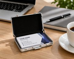Slim Aluminium Business Card Holder Case