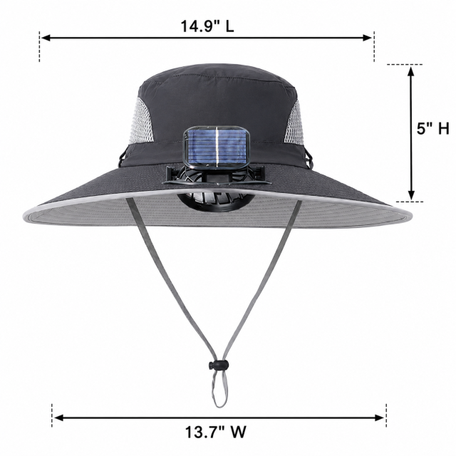 Solar Fan Fishing Hat