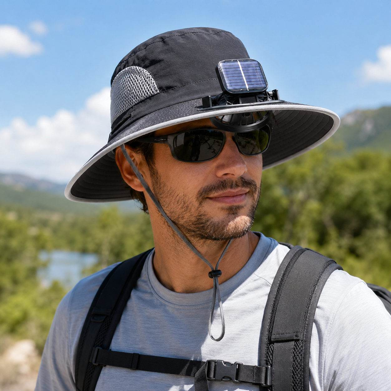 Solar Fan Fishing Hat