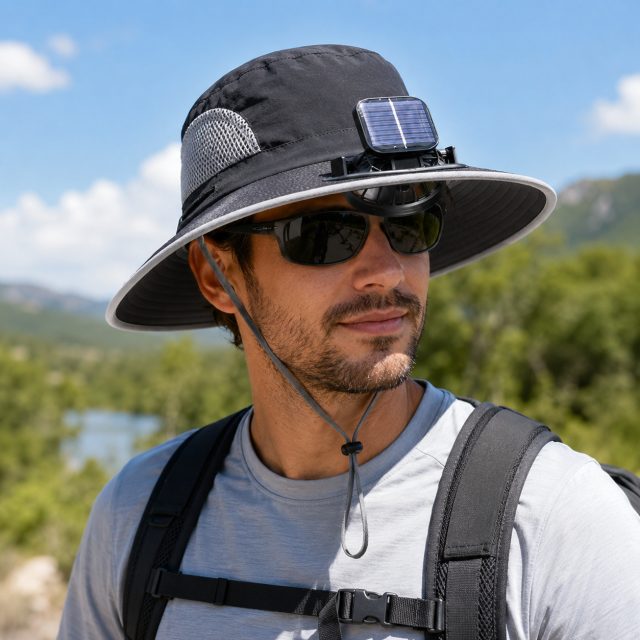 Solar Fan Fishing Hat