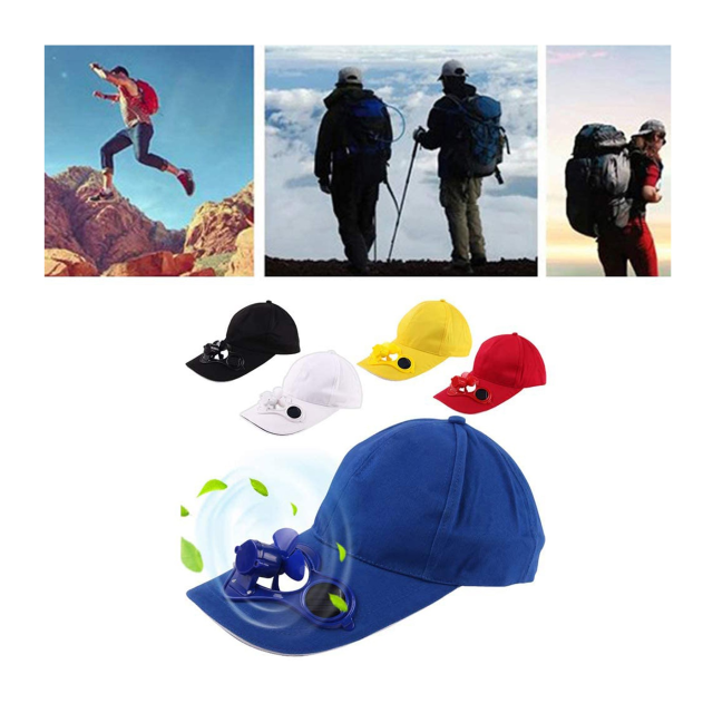 Solar Powered Cooling Fan Baseball Cap