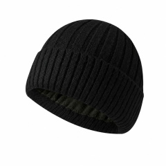 Solid Color Velvet Knit Winter Beanie Hat