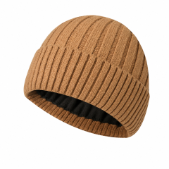 Solid Color Velvet Knit Winter Beanie Hat
