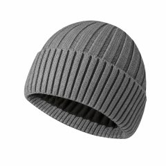Solid Color Velvet Knit Winter Beanie Hat