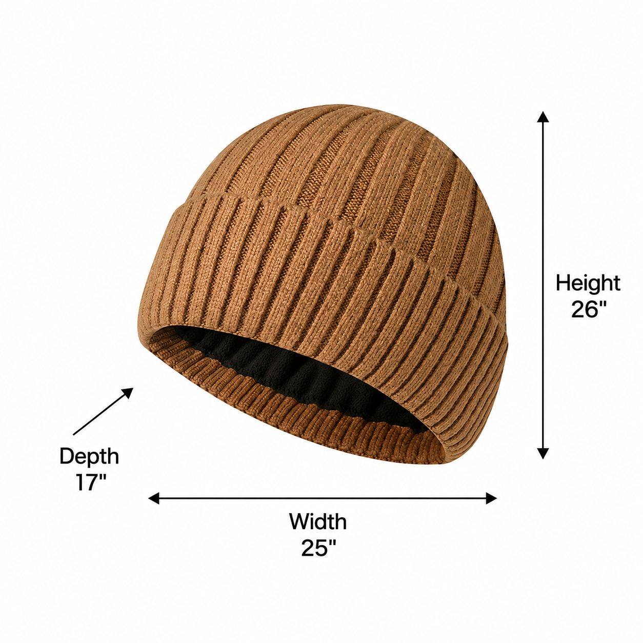 Solid Color Velvet Knit Winter Beanie Hat
