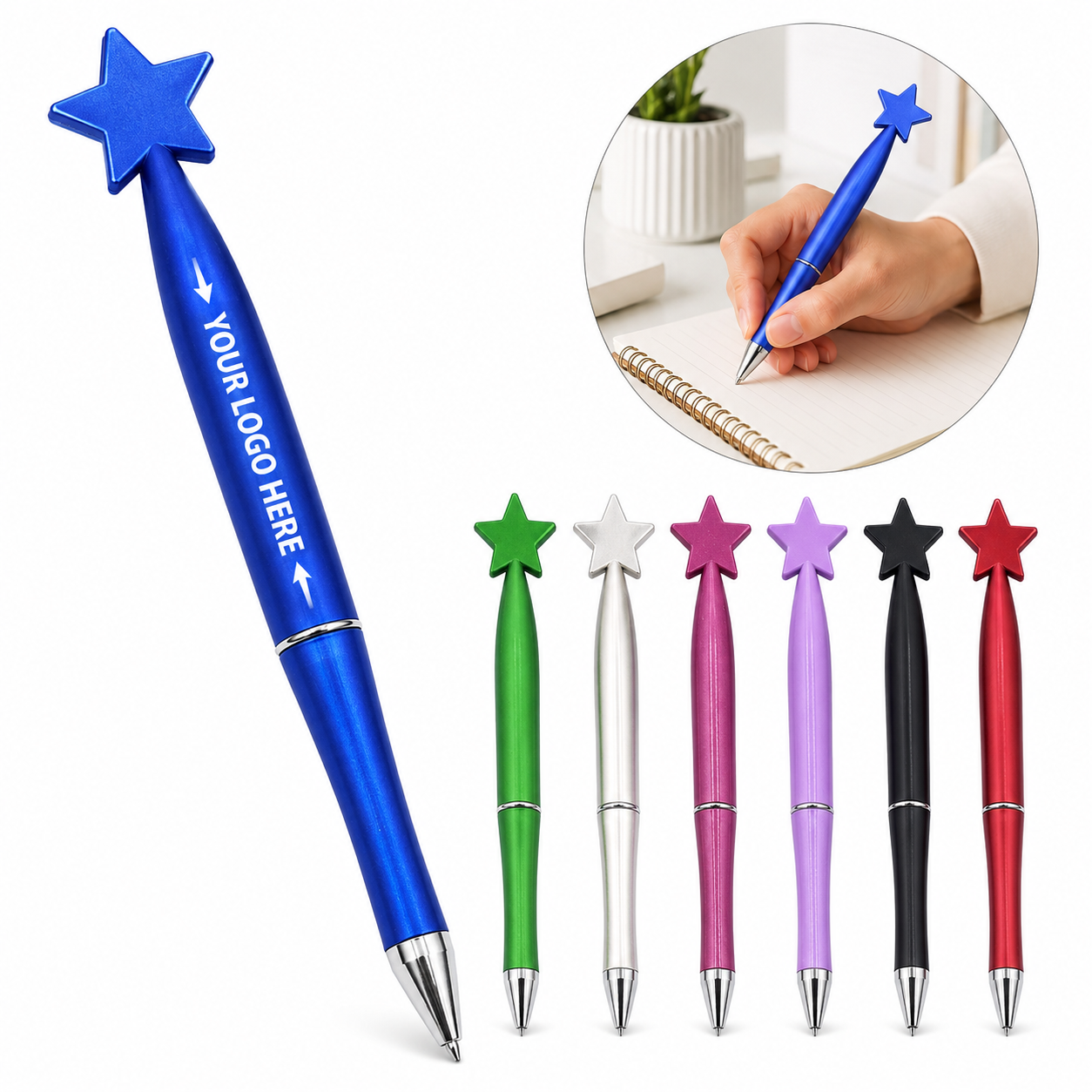 Star Top Plastic Ballpoint Pen