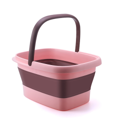 TPE Square Foldable Foot Bath Basin with Massage Base